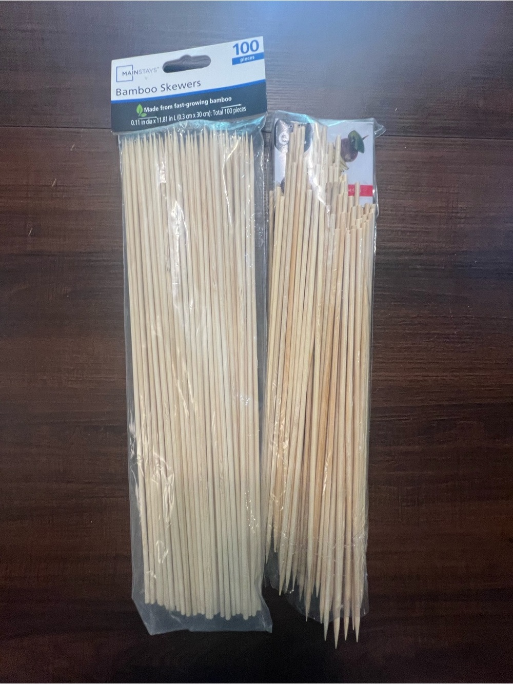 Bamboo Skewers one pack new, one pack barely opened. #837